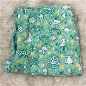 Lilly Pulitzer Green Sea Creature Capri Pants